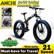 basikal 24/26 inci mountain bike have gear 7-speed disc brake Folding mountain bike basikal lelaki F