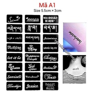 Thai letter tattoo mold, A1 art letter