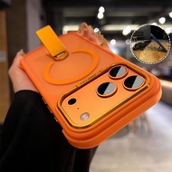 iPhone 17 Pro Max Casing Skin Feel Magnetic Integrated Bracket Shock-Resistant Protective Case i17 P