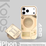 [Koios] iPhone 17 Desert Gold Technology Titanium Plating Magnetic Phone Case 16 15 14 13 Pro Max Pr