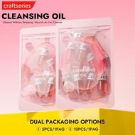 CRAFTSERIES 5/10pcs Portable Single-Use Cleansing Oil Capsules Travel-Size Makeup Melting Formula Ri
