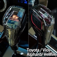 Toyota vios Alphard Vellfire Estima Harrier Crystal LED Gear Knob 5d diamond  7 color LED Gear shift Knob QIU2