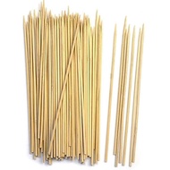 100pcs - 8 or 10 inches Bamboo Sticks Barbecue Sticks BBQ Bamboo Sticks Disposable Party Sticks