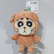 雙葉社 蠟筆小新 Crayon Shin-chan 扮動物 小狗造型 毛公仔掛件 吊飾 珠鏈鎖匙扣