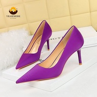 VRAIEMODE Fashion High-Heeled Shoes Pumps Kitten Heel Ladies Shoes work High Heels