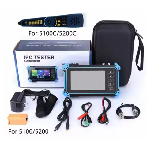 5-IN-1 TVI AHD CVI Analog IP CCTV Camera Tester Build in Battery Security Tester Monitor Video Audio