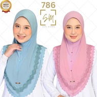 Tudung Sulam Manik | Tudung Sarung Sulam | Tudung Chiffon Sulam | Tudung lnstant Raya 2024 |