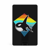 Killer Whale USB Flash Drive Credit Card Design Thumb Drive Memory Stick