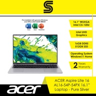 ACER Aspire Lite 16 AL16-54P-54PX Laptop - 16" WUXGA IPS/C5-120U/16GB DDR5/512GB SSD/Intel UHD/Windo