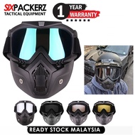 Tactical Goggle Mask Motorcycle Helmet Goggles Visor Riding Cycling Outdoor Sport Safety Glass Shiel