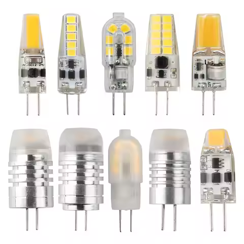 20PCS G4 LED COB Lamp 1.2W 2W 3W COB LED BulbAC/DC 12V Lampada 3000K 4000K 6000K LED COB Chandelier 