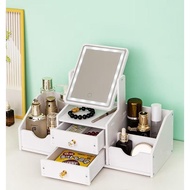 Dresser Mini Desktop Vanity Mirror Storage Box with Mirror Floor Standing Dressing/Makeup Table梳粧檯