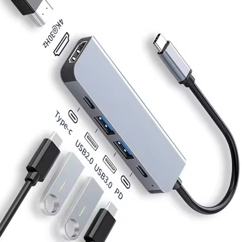 USB C Hub to 4K HDMI-Compatible USB 3.0 2.0 Type C PD Charging Dock for MacBook iPad Samsung S10 Dex
