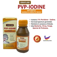 ORAFLAM PVP-IODINE ANTISEPTIC GARGLE AND MOUTHWASH 100ml (Exp:5/2026)