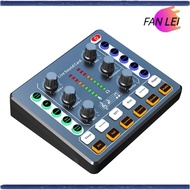 M8 Sound Card Live Broadcast Audio Interface Podcasting Device Caster with Premium Mic Preamplifier 