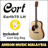 Cort Earth70 Left-Handed Acoustic Guitar w/Bag, Open Pore