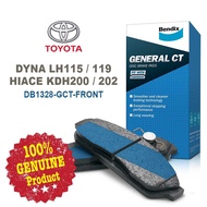 Original Bendix [DB1328GCT] Front Brake Pad - TOYOTA HIACE KDH200 KDH202 JINBEI