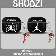 Frosted Feel compatible AirPods3 case Jordan No. 23 Plus Red Electroplating Shoe Pendant for compatible AirPods (3rd) 2021 New compatible AirPods3 Earphone Protective Suitable compatible AirPodsPro compatible AirPods2gen