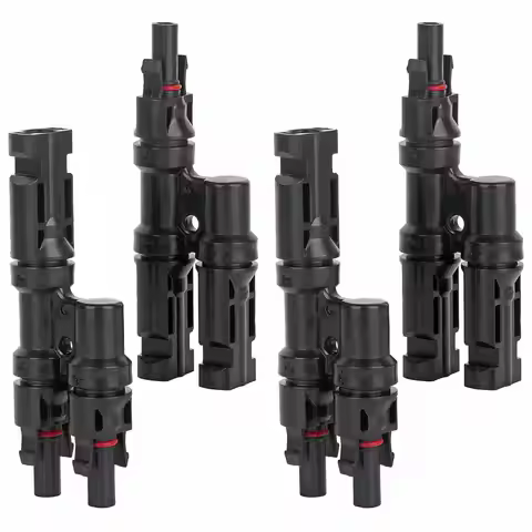 1/2pair High Quality IP67 2 to 1 T Branch Male and Female Solar PV Connectors for DIY MC2.5 4 MC6 So