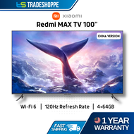 Xiaomi Redmi MAX TV 100" Giant Screen 4+64GB 4K HDR 120Hz Refresh Rate + Wi-Fi 6 Smart Android TV
