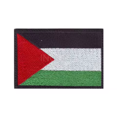 Palestine Flag Embroidery Patch 3D PVC Rubber Appliques Embroidered Patches For Clothing Backpack