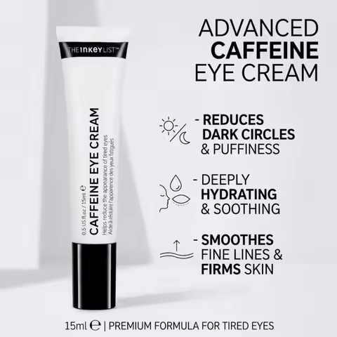 THE INKEY LIST Eye Cream Remove Dark Circles Anti Puffiness Relieve Fatigue Smooth Fine Lines Bright