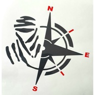 STICKER DAKAR COMPASS ROSE EAST 4x4 DECAL STICKER FOR OFF ROAD SUV PAJERO| JEEP| HILUX| RANGER| NAVA