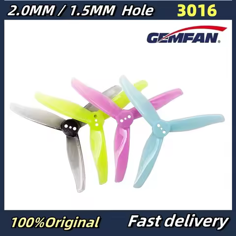 2Pairs/ 4pcs Gemfan 3016 Propeller 1.5m 2mm hole 3 inch 3-Blade CW CCW FPV Propeller Mini Props For 