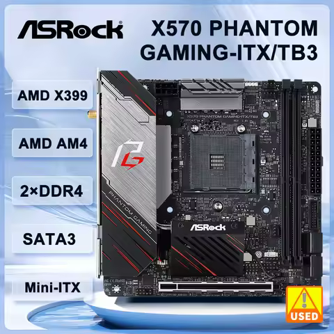 Placa base AMD X570 ASROCK X570 Phantom Gaming ITX/TB3 AM4 DDR4 64G Ryzen 5 5600 4700G 2600 3200G cp