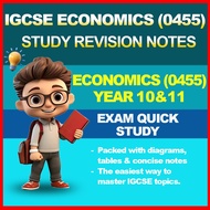 IGCSE Economics (0455) Notes | Year 10 & 11 | Quick Study | Email Delivery