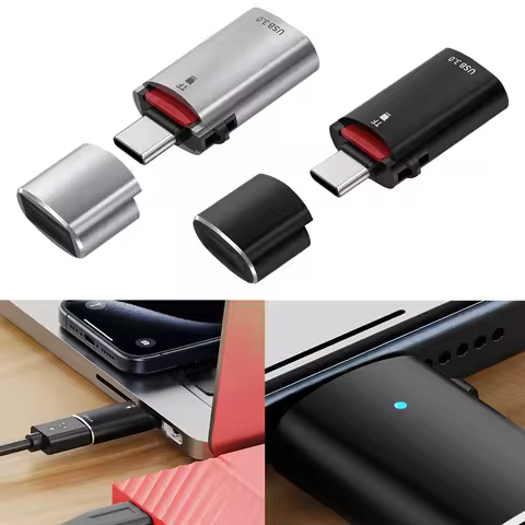 2-in-1 Type-C To USB 3.0 OTG Converter 5Gbps Speed TF Card USB Drive Card Reader OTG Adapter for iPh