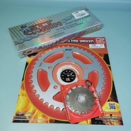 ZONTES T310 / ZT155 - STT Front Sprocket + STT Rear Sprocket + X Ring / STT Sprocket Set