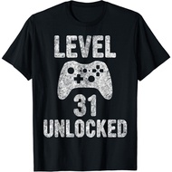 Cute Video Gamer 31Th Birthday Gift Level 31 Unlocked Gift T-Shirt