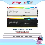Kingston FURY Beast RGB DDR5 (5200MHz/5600MHz/6000MHz) CL36/CL40 Desktop PC Gaming Memory RAM - (8GB