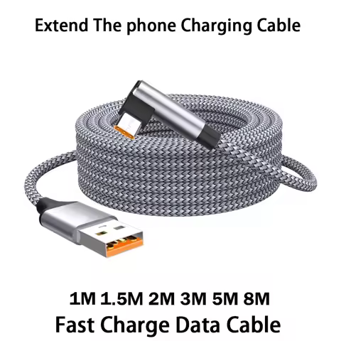 6A Elbow Usb TYPE-C Cable Extended Charging Cable For iPhone Samsung Huawei Xiaomi Switch Sony Ps5 T