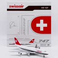 Ready Stock JC Wings 1: 400 Swiss Airlines B747-300 HB-IGF Alloy Airplane Model