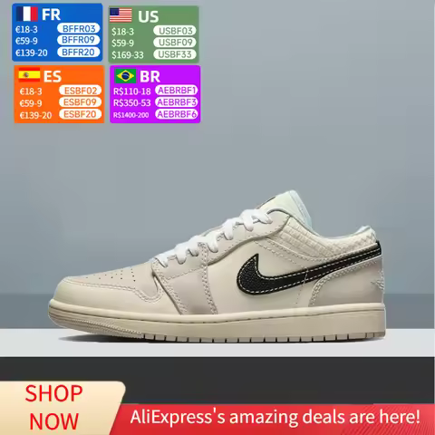 Nike Air Jordan 1 Low Unisex Basketball Shoes, Cushioned Comfort Lightweight Support for Sport & Cas
