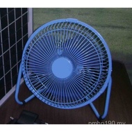 Fan Desktop Solar Small Fan Outdoor DC Electric Fan Car Student 12V Battery usb27cm Metal QVKS