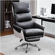 Boss Chair Multi-segment Backrest Managerial Executive Chairs with Footrest,155° Reclining Ergonomic Office Chair, Technology Cloth Computer Seat (Color : Black) interesting