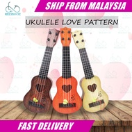 EZBIKE UKULELE LOVE PATTERN KIDS TOY ADJUSTABLE NYLON STRING Gitar Ukulele budak-budak Berbentuk Hat