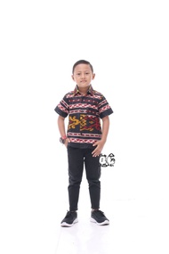 TRENDY Set Baju Batik Keluarga Songket Merah Lengkap New Realpict / KAIN KATUN / sarimbit lengkap / 