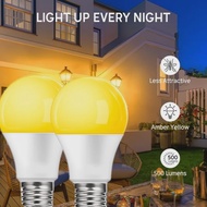 LED Amber Light Bulbs A19 12W 1800K E27 Soft Light Bulbs Warm Light Bulbs for Bedroom Healthy Sleep 