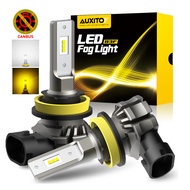 AUXITO 2 Pieces 2000LM H8 H11 H9 LED Fog Lights Canbus H27W/1 880 H16 5202 H10 LED No Noise Yellow F