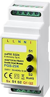 Eutonomy euFIX Adaptor for DIN Rail for FIBARO Double Smart Module with Buttons, euFIX S224