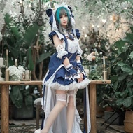 Azur Lane Cheshire Heavy Cruiser Maid Cosplay Costume with Cat Ears