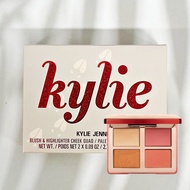 บลัชออน ไฮไลท์เตอร์ พาเลท เนื้อแป้งและครีม Kylie Jenner Blush Highlighter Cheek Quad Palette [Kylie 