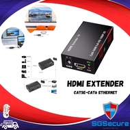 HDMI Extender Over Cat5e/Cat6 Ethernet: 60M Range, IP TCP Signal Conversion, 1080p 3D Support