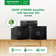 【Ready Stock】ஐ◈XTREME 250W Amplifier with Speaker Set Bluetooth FM Radio USB SD Card w Remote & Wire