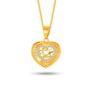 SK Jewellery Heart Affection Diamond SK 916 Gold Pendant