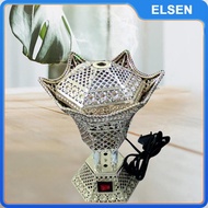 ELSEN Electric Burner Oud Frankincense Resin Burner Metal Southeast Asia 8.3 Inches Tall Bukhoor Bur